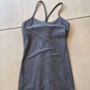 Lululemon power-y tank heather grey